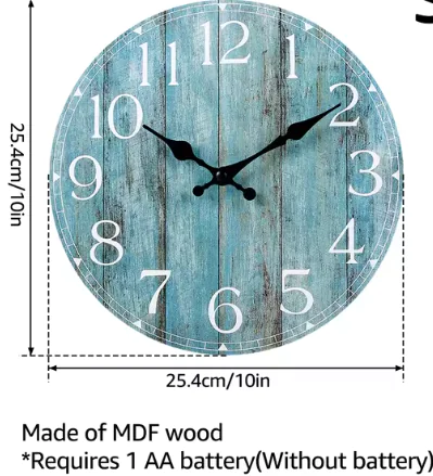 Silent Luminous Wall Clock 16/10in