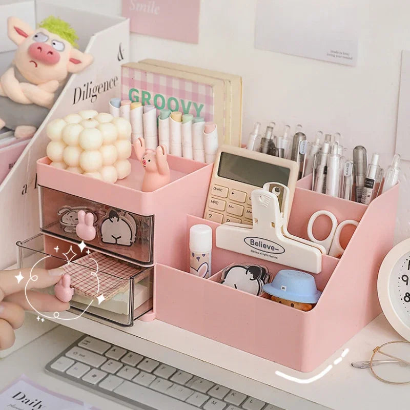 Transparent Desktop Organizer with Drawers