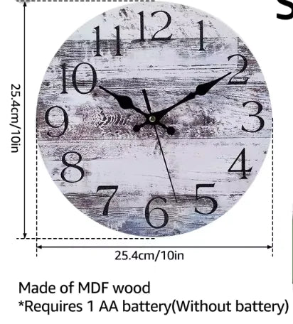 Silent Luminous Wall Clock 16/10in